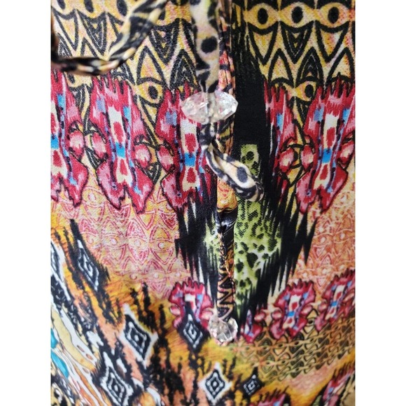 Boobie Brooks Women's Multicolor V-Neck Dolman Sleeve Knee Length Coverup L/XL - Picture 5 of 12